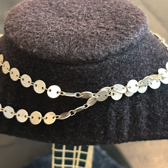 14th & Union Long Disc Elegant Silver Tone Necklace - Picture 5 of 8